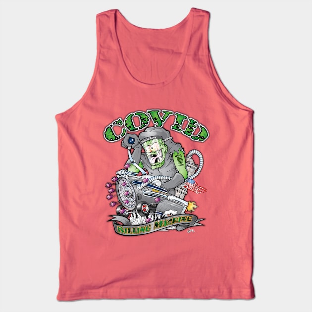 Green COVID killing Machine Tank Top by Artslave Custom Car Art